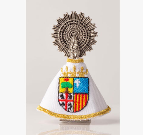 Manto Virgen del Pilar escudo de Aragón